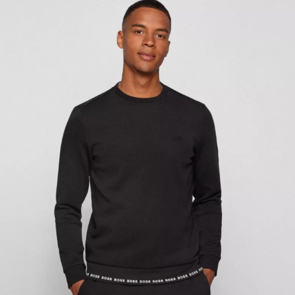 Hugo Boss Slim-Fit Sweatshirt with Embroidered-Logo Detailing